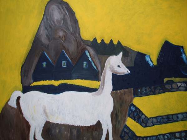 Lama ved Machu Picchu