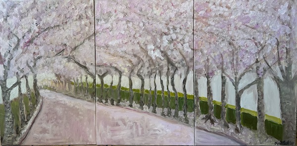 Sakura II triptych