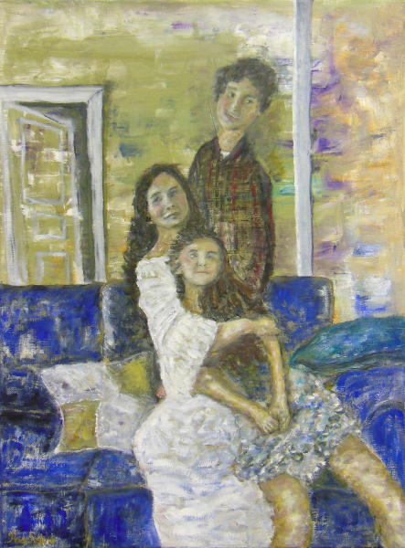 Portrett Sanaz og barna