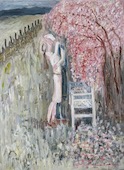 Lovers in cherry blossom